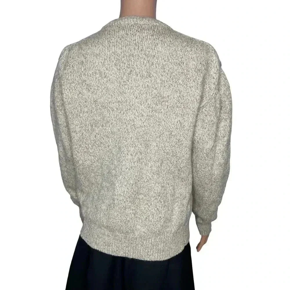 Eddie Bauer women’s Wool country Floral knit crewneck sweater wool blend size M